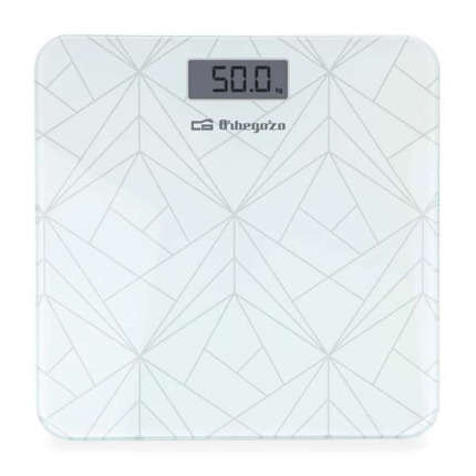 Orbegozo PB 2218 Bascula Electronica de BaÃ±o - Precision y DiseÃ±o Elegante para tu Salud y Bienestar - Pantalla LCD con Luz - Activacion Tactil - Conversion de Unidades - Indicador de Energia