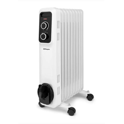 Orbegozo RS 2000 Radiador de Aceite Elegante y Potente - Potencia Maxima 2000W - 9 Elementos Calorificos - Proteccion contra Sobrecalentamiento y Antivuelco - Facil Manejo y Transporte