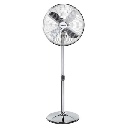 Orbegozo SF 3345 Ventilador de Pie Clasico - Potente y Economico - 3 Velocidades de Ventilacion - Altura Regulable - DiseÃ±o Cromado