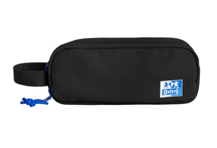 Oxford B-Smart Estuche Portatodo - 3 Compartimentos - Asa Lateral - Fabricado en Material Reciclado - Color Negro