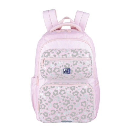 Oxford Dream Tech Animal Print Mochila Escolar 25L - 2 Compartimentos y 10 Bolsillos - Espalda Ergonomica Transpirable - Asas Acolchadas y Ajustables - Compartimento para Portatil - Color Rosa