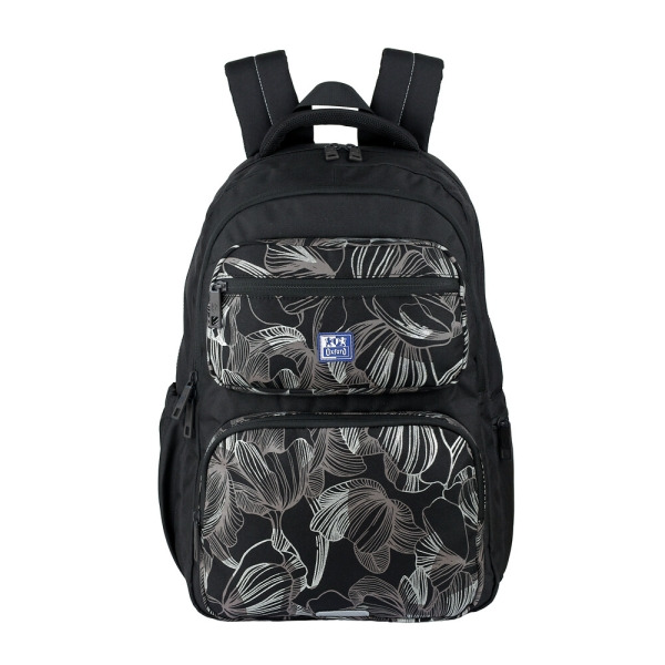 Oxford Dream Tech Floral Print Mochila Escolar 25L - 2 Compartimentos y 10 Bolsillos - Espalda Ergonomica Transpirable - Asas Ac