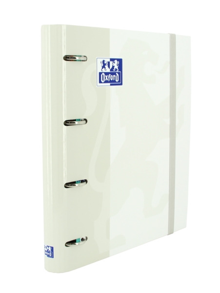 Oxford Europeanbinder Classic A4+ Carpeta de Anillas con Recambio Cuadricula 5x5 - Tapa Extradura - Cierre con Goma Elastica - C