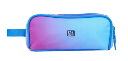 Oxford Gradient Estuche Portatodo - 3 Cremalleras - Asa Lateral - Fabricado en Material Reciclado - Color Mystic Blue