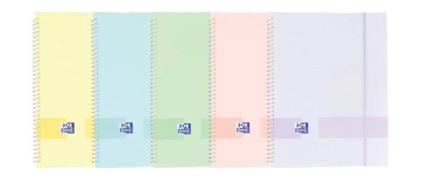Oxford Live & Go A4 Carpeta de Fundas - Tapa de Plastico Opaco - Espiral 30 Fundas - Colores Surtidos