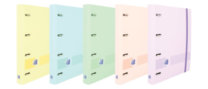 Oxford Live & Go A4+ Europeanbinder - Lomo de 45mm - Anillas de 4Dx35mm - Recambio 1 Linea - Colores Surtidos