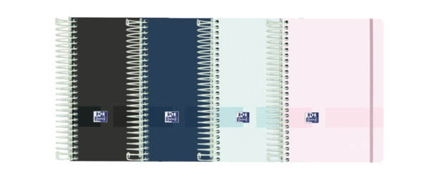 Oxford Live & Go Agenda Escolar 25/26 Espiral Semana Vista - Tamaño 8º - Tapa de Plastico Opaco - Esquinas Microperforadas - E
