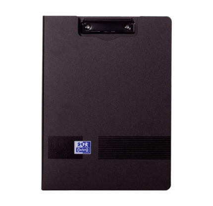 Oxford Live & Go Carpeta con Pinza Metalica - Fabricada en Polifoam - Bolsillo Interior - Color Negro