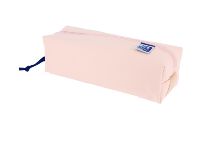 Oxford Live & Go Estuche Cuadrado Grande - Material Acolchado - Goma Elastica para unirlo al Cuaderno - Color Rosa