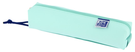 Oxford Live & Go Estuche Cuadrado Pequeño - Material Acolchado - Goma Elastica para unirlo al Cuaderno - Color Azul