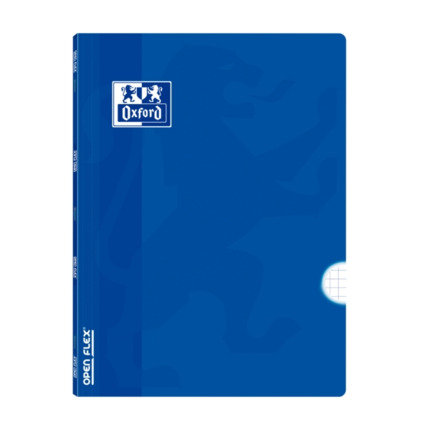 Oxford School Classic Openflex A4 - Tapa de Plastico Resistente - Libreta Grapada 4x4 con Margen - 48 Hojas de Papel de Alta Calidad - Color Azul