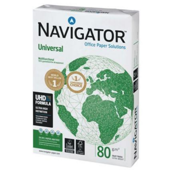 Papel Navigator A4 80gr. universal 25 paquetes