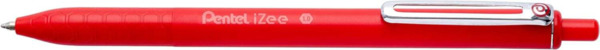 Pentel iZee Boligrafo de Bola Retractil - Punta 0.7mm - Trazo 0.35mm - Clip de Metal - Color Rojo