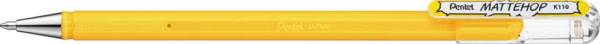 Pentel Mattehop Boligrafo de Bola - Punta 1mm - Trazo 0.5mm - Tinta de Gel Opaca - Fabricado con 55% de Materiales Reciclados -