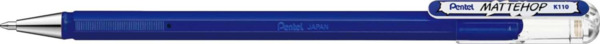 Pentel Mattehop Boligrafo de Bola - Punta 1mm - Trazo 0.5mm - Tinta de Gel Opaca - Fabricado con 55% de Materiales Reciclados -