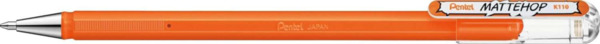 Pentel Mattehop Boligrafo de Bola - Punta 1mm - Trazo 0.5mm - Tinta de Gel Opaca - Fabricado con 55% de Materiales Reciclados -