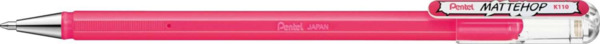 Pentel Mattehop Boligrafo de Bola - Punta 1mm - Trazo 0.5mm - Tinta de Gel Opaca - Fabricado con 55% de Materiales Reciclados -