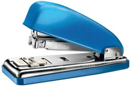 Petrus 226 Grapadora Metalica - Hasta 30 Hojas - Grapado Cerrado, Abierto y Clavado - Color Azul Metalizado