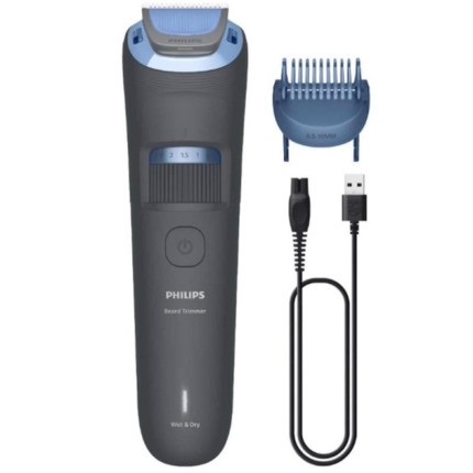 Philips BT3617/15 Recortadora de Barba Series 3000 - Cuchillas Autoafilables con Puntas Redondeadas - 20 Posiciones 0.5â10mm con Dial de Precision - Tecnologia Lift & Trim para Recorte Uniforme  - 60min de Uso Inalambrico