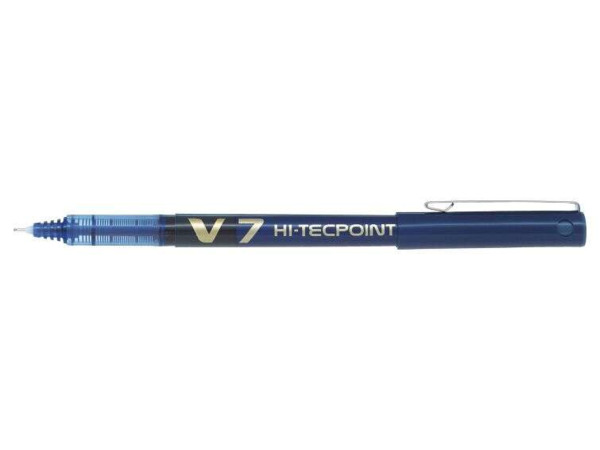 Pilot Boligrafo de Tinta Liquida V7 HI-Tecpoint Rollerball - Punta Fina de Aguja 0.7mm - Trazo 0.5mm - Color Azul