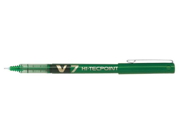 Pilot Boligrafo de Tinta Liquida V7 HI-Tecpoint Rollerball - Punta Fina de Aguja 0.7mm - Trazo 0.5mm - Color Verde