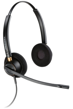 Plantronics/Poly EncorePro 520 Auriculares con Microfono - Cancelacion de Ruido - Almohadillas Acolchadas - Color Negro