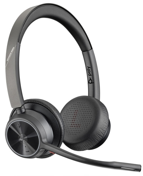 Plantronics/Poly Voyager 4320 UC M Auriculares con Microfono Bluetooth - Almohadillas Acolchadas - Controles en Auricular- Color