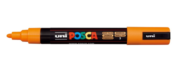 Posca PC-5M Marcador de Pintura - Punta de Bala 1.8-2.5mm - Tinta Base al Agua - Resistente a la Luz - No Permanente - Color Nar