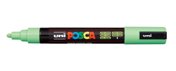 Posca PC-5M Marcador de Pintura - Punta de Bala 1.8-2.5mm - Tinta Base al Agua - Resistente a la Luz - No Permanente - Color Ver