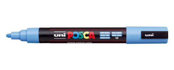 Posca PC-5M Marcador de Pintura - Punta de Poliester 1.8-2.5mm - Tinta Base al Agua - Resistente a la Luz - No Permanente - Colo