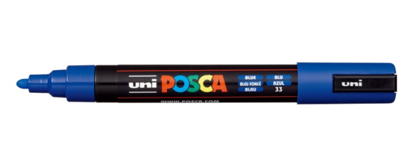 Posca PC-5M Marcador de Pintura - Punta de Poliester 1.8-2.5mm - Tinta Base al Agua - Resistente a la Luz - No Permanente - Colo