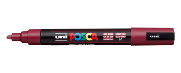 Posca PC-5M Marcador de Pintura - Punta de Poliester 1.8-2.5mm - Tinta Base al Agua - Resistente a la Luz - No Permanente - Colo