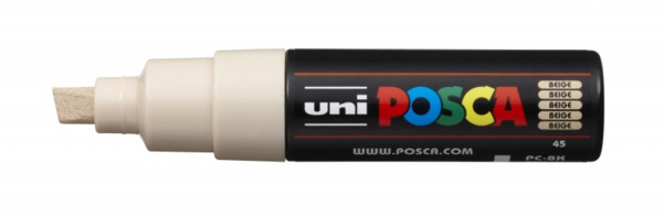 Posca PC-8K Marcador de Pintura - Punta Biselada Acrilica 8mm - Tinta Base al Agua - No Permanente - Resistente a la Luz - Ideal