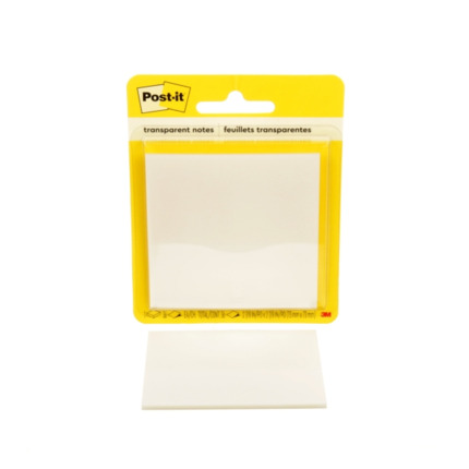 Post-It Bloc de 36 Notas Transparentes - Forma Cuadrada - 73x73mm - Color Transparente