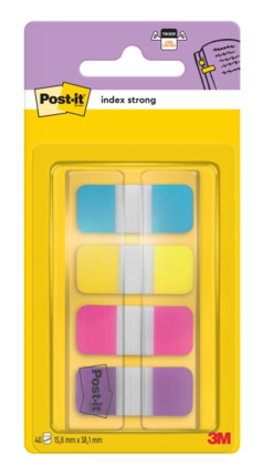 Post-It Index Dispensador con 40 Marcadores Reposicionables - Forma Rectangular - Colores Surtidos