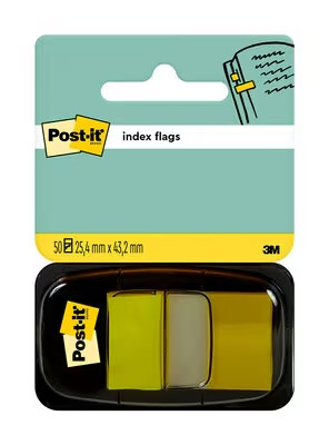 Post-it Index Dispensador con 50 Marcadores Reposicionables 25.4 x 43.2mm - Adherencia Firme - Para Marcar, Señalar o Destacar