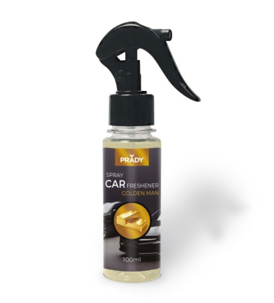 Prady Ambientador Coche Golden Man - Frasco de 100 ml - Spray Pulverizador