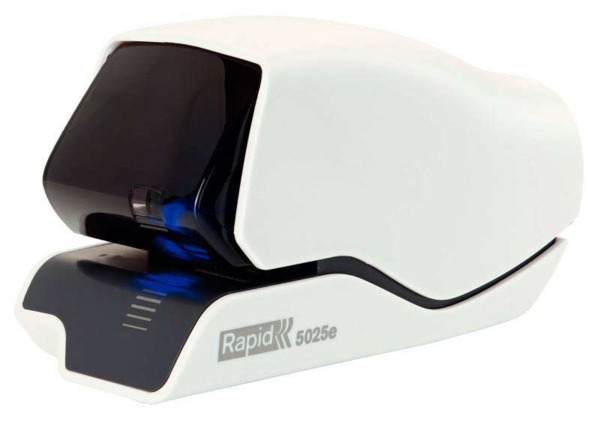Rapid Grapadora Electrica Supreme 5025E - 25 Hojas - Carga de Cartucho - DiseÃ±o Excepcional - Blanco Grapa - Tecnologia de Grap