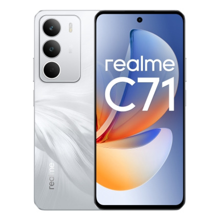 Realme C71 Smartphone Pantalla 6.67" - 8GB - 256GB - Camara 50MP - Bateria 6000mAh - Carga Rapida 45W - Color Blanco