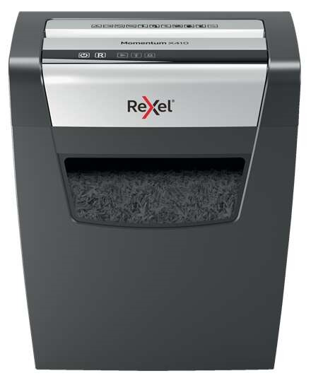 Rexel Momentum X410 Destructora de Papel Manual Corte Confeti P-4 - Destruye hasta 10 Hojas - Capacidad de la Papelera 23L - Col
