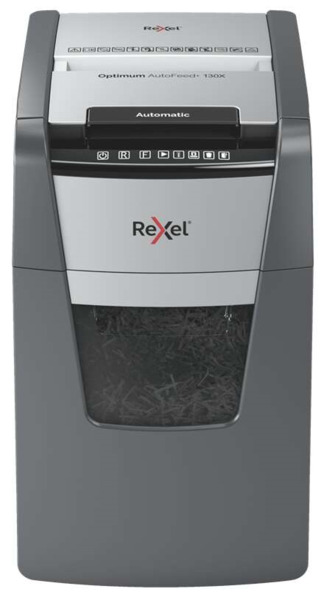 Rexel Optimum AutoFeed 130X Destructora Automatica de Corte en Particulas P-4 - Autoalimentacion 130 Hojas, Manual 8 Hojas - Pap