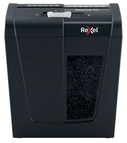 Rexel Secure S5 Destructora de Papel Manual Corte en Tiras P-2 - Destruye hasta 5 Hojas - Capacidad de la Papelera 10L - Color N
