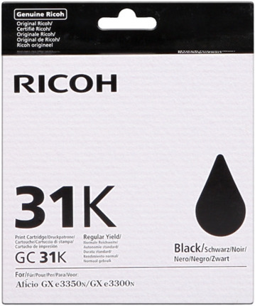 Ricoh GC31K Negro Cartucho de Gel Original - 405688