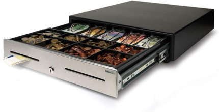 Safescan HD-4646S Cajon Portamonedas - DiseÃ±o Robusto y Duradero - Ajustable y Personalizable - Doble Conectividad para Sistemas de Punto de Venta