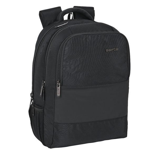 Safta Business Mochila para Portatil hasta 15.6" - Conector USB - Portabotellas - Respaldo Acolchado - Hombreras Ajustables y Tr
