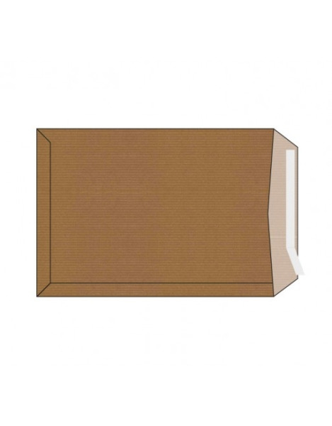 Sam Pack de 250 Sobres de Papel Kraft 90grs - Medidas 229x324mm - Autoadhesivo con Tira de Silicona - Color Marron