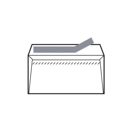 Sam Pack de 500 Sobres de Papel Offset 90grs - Medidas 120x76mm - Autoadhesivo con Tira de Silicona - Color Blanco