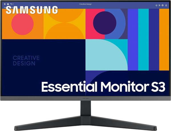 Samsung Essential S3 Monitor 24" LCD IPS FullHD 1080p 100Hz Freesync - Respuesta 4ms - Angulo de Vision 178° - HDMI, DisplayPort