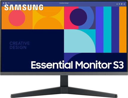 Samsung Essential S3 Monitor 27" LCD IPS FullHD 1080p 100Hz Freesync - Respuesta 4ms - Angulo de Vision 178Â° - HDMI, DisplayPort - VESA  75x75mm