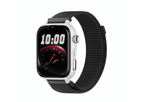 Savefamily Reloj Inteligente Infantil SaveWatch Plus 2 - Pantalla Amoled - Carcasa Blanca - Correa Tela Negra